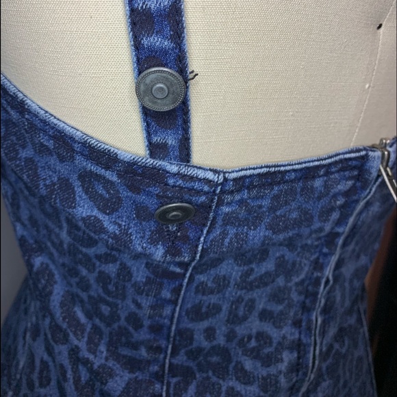 Denim leopard print dress - Picture 4 of 4